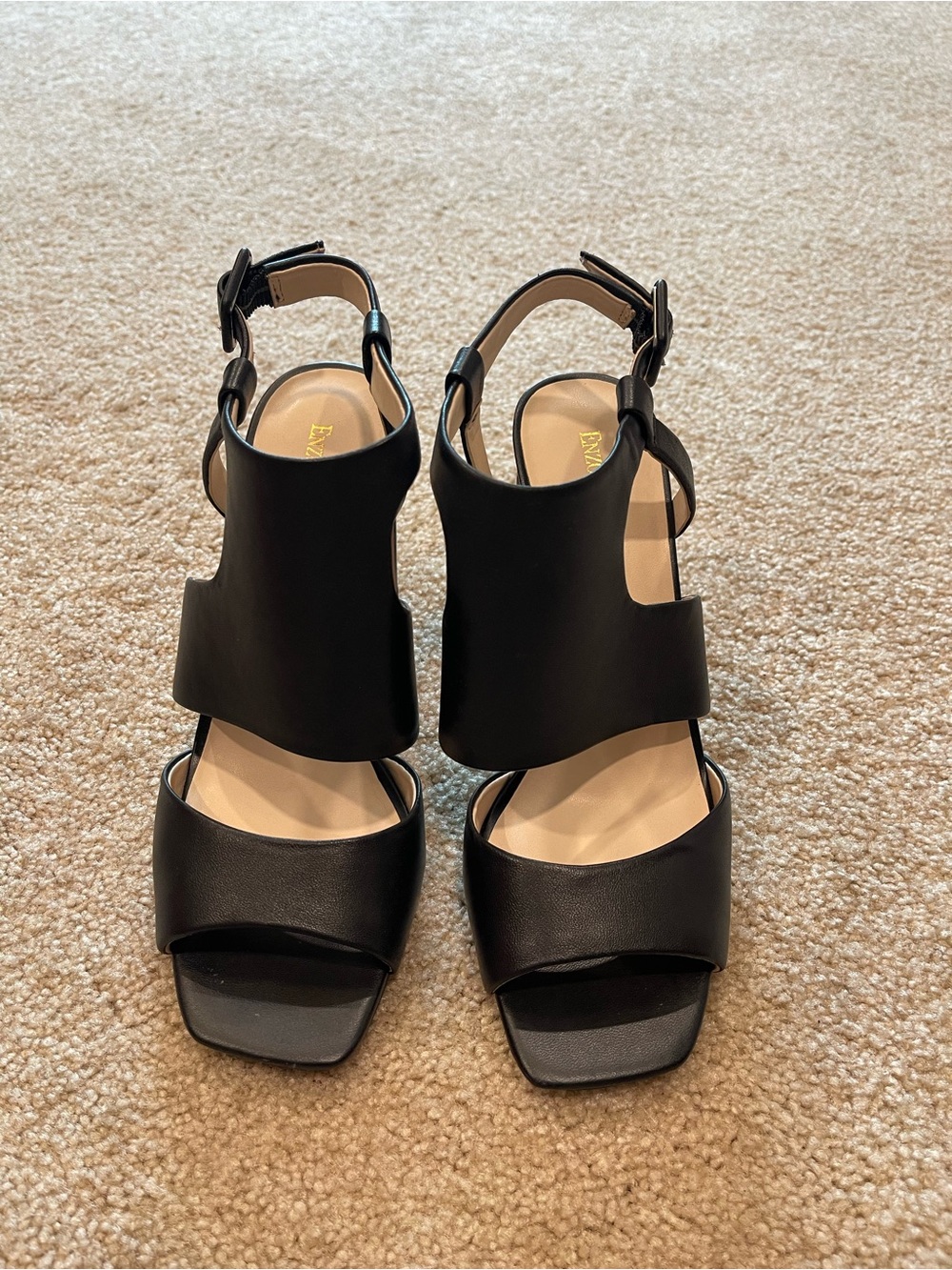 Enzo Angiolini Trudy black open toe block heel sandals - Picture 2 of 10